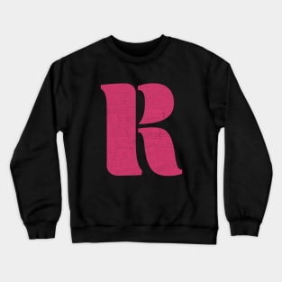 Pink Alphabet R Crewneck Sweatshirt